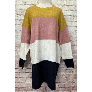 ESMARA Womens Color Block Relaxed Fit Tunic Sweater Size Large  12/14 NEW